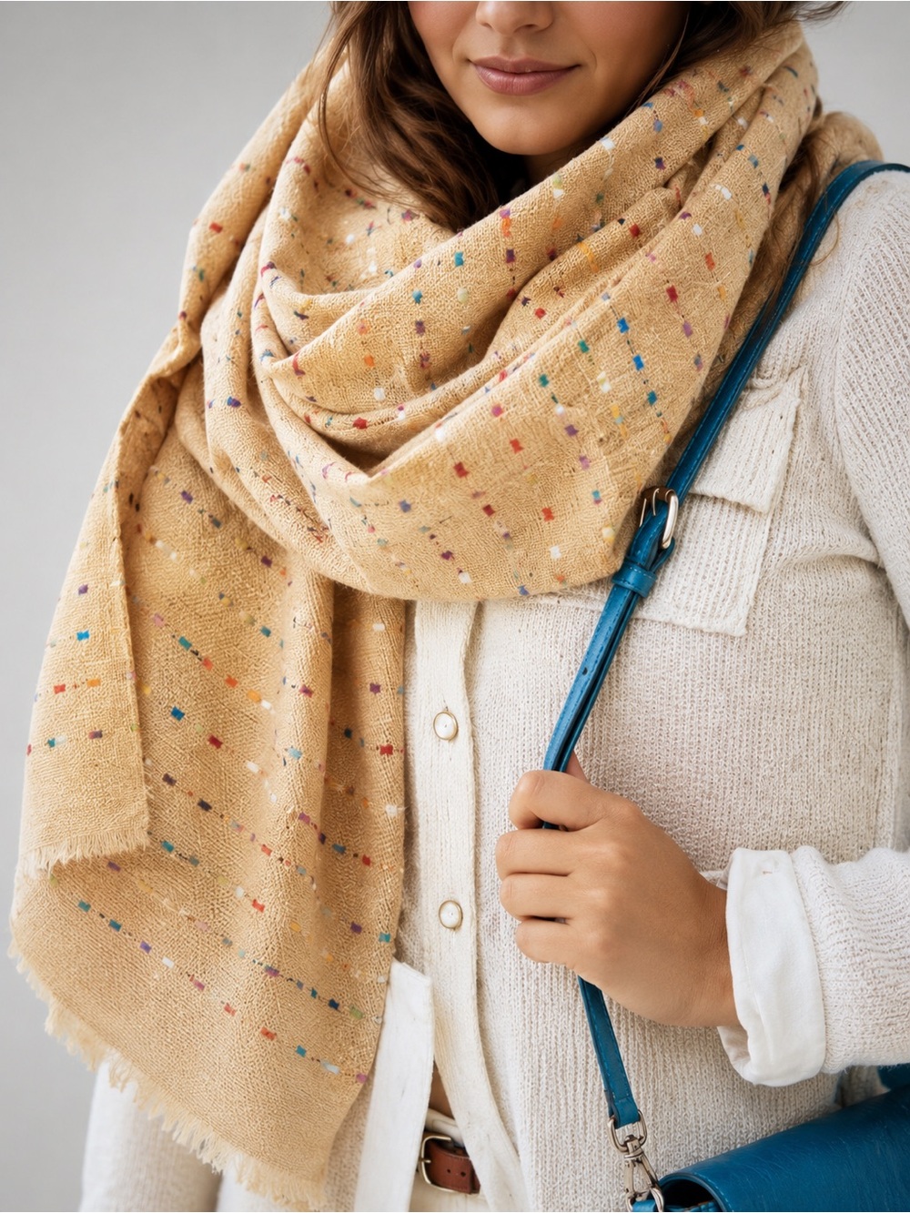 Multi Color Scarf by Pretty Simple - Picture 2 of 2